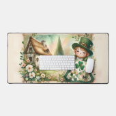 Scène de courtepointe patchwork Cottage Leprechaun (Clavier et souris)