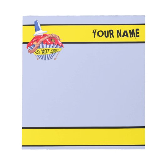 Scène de crime Cupcake Petit Bloc-notes (Devant)