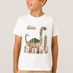 Scène de Dino Feuillu – T-shirt de dinosaure migno