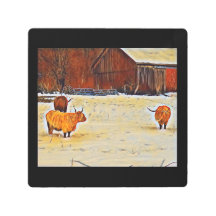 Scène de ferme d'art en métal