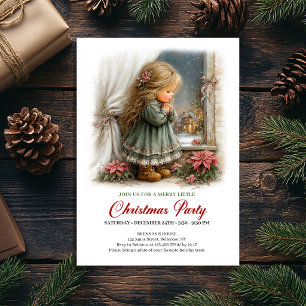 Scène de fêtes hivernales Invitation de jolie fill