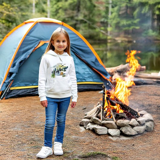 Scène de forêt à l'aquarelle 
