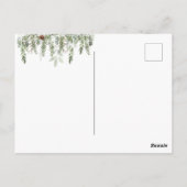 Scène de forêt hivernale, carte de Noël au loup (Dos)