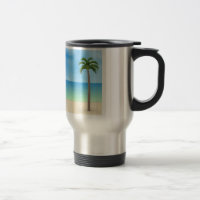 Scène de jour de plage : Tasse de voyage