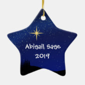 Scène de la Nativité adorable Ornement de l'étoile (Dos)