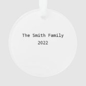 Scène de la Nativité de Noël Ornement acrylique (dos)