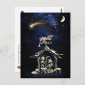 Scène de la nativité des elfes de maïs - Carte de  (Devant / Derrière)