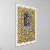 Scène de la Nativité illuminée Poster médiéval de  (Poser)