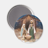 Scène de la Nativité Magnet cadeau de Noël (Recto/Verso)