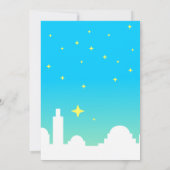 Scène de la Nativité moderne Invitation à la fête  (Dos)