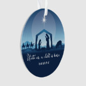 Scène de la Nativité religieuse Verset de la Bible (devant)