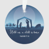 Scène de la Nativité religieuse Verset de la Bible (devant)