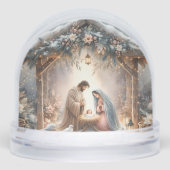 Scène de la Nativité rustique avec fleurs d'hiver (Avant)