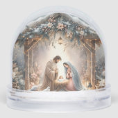 Scène de la Nativité rustique avec fleurs d'hiver (Arrière)