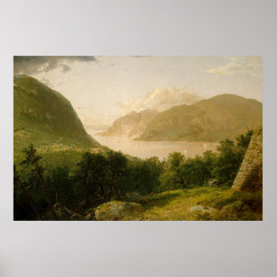 Scène de la rivière Hudson 1857 Affiche