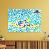 Scène de la rivière Kayak en Pointillisme, toile e (Insitu(Salon))