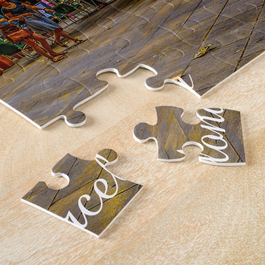 Scène De La Rue De Barcelone. Jigsaw Puzzle (Côté)