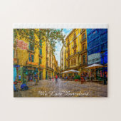 Scène De La Rue De Barcelone. Jigsaw Puzzle (Horizontal)