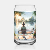 Scène de lac aux reflets de coucher de soleil (Verso)