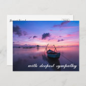 Scène de lac paisible avec carte de condoléances d (Devant / Derrière)