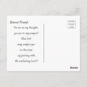 Scène de lac paisible avec carte de condoléances d (Dos)