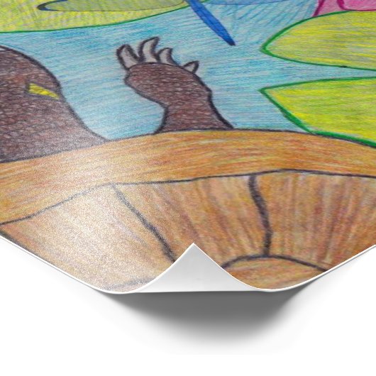 Scène de l'étang - Impression photo (Coin)