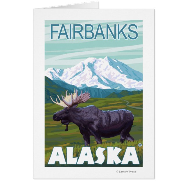 Scène de l'orignal - Fairbanks, Alaska (Devant)