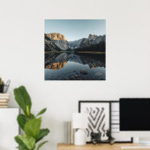 Scène de miroir alpin - Affiche de paysage paisibl (Bureau à domicile)