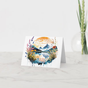Scène de montagne à l'aquarelle