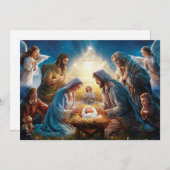 Scène de Nativité Baby Jesus Carte de Noël #1 (Devant / Derrière)