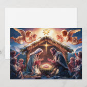 Scène de Nativité Baby Jesus Carte de Noël #2 (Devant / Derrière)
