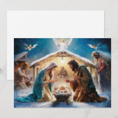 Scène de Nativité Baby Jesus Carte de Noël #4 (Devant / Derrière)