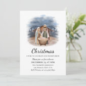 Scène de Nativité - Carte d'invitation de Noël (Debout devant)