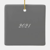 Scène de Nativité Joyeux ornement en céramique de  (Dos)