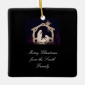 Scène de Nativité Joyeux ornement en céramique de  (Devant)