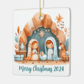 Scène de Nativité personnalisée Ornement de Noël (Gauche)