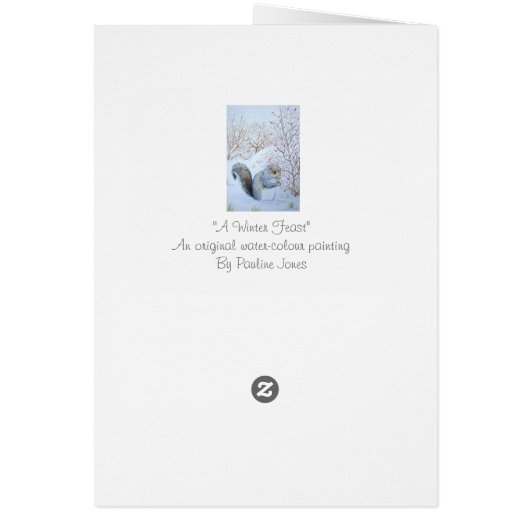 scène de neige d'écureuil gris (Dos)