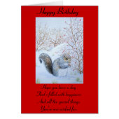 scène de neige d'écureuil gris (Devant)