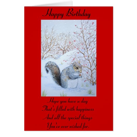 scène de neige d'écureuil gris (Devant)