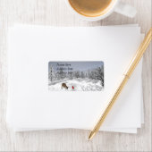 Scène de neige étiquettes de adresse (En situation)