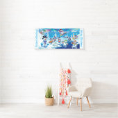 Scène de neige sur bannières en vinyle de Noël 2,5 (En situation)