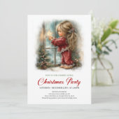 Scène de Noël adorable Invitation pour une fête de (Debout devant)