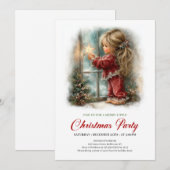 Scène de Noël adorable Invitation pour une fête de (Devant / Derrière)
