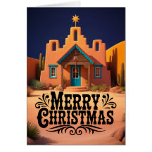 Scène de Noël au sud-ouest, nuit dans le désert