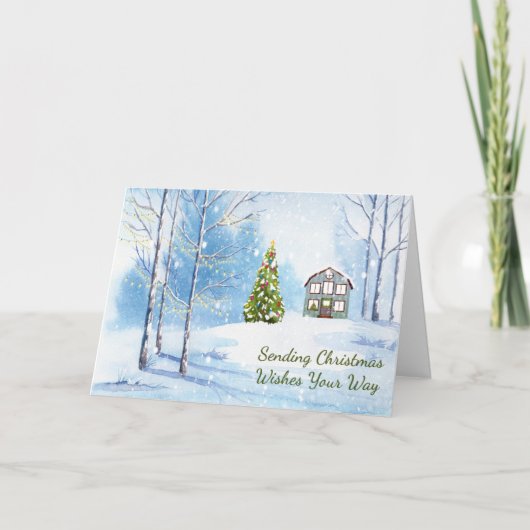 Scène de Noël avec la carte Maison & Woods (Devant)