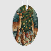 Scène de Noël d'animaux des bois (devant)