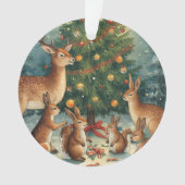 Scène de Noël d'animaux des bois (devant)
