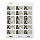 Scène de Noël étiquettes de adresse (Feuille entière)