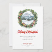 Scène de Noël joyeuse carte de vœux éditable (Devant)