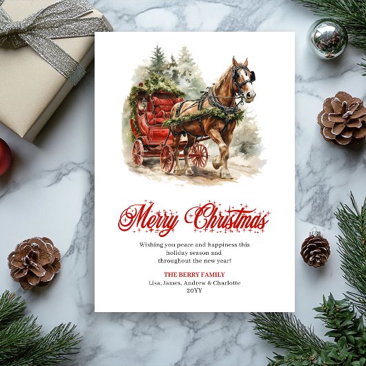 Scène de Noël joyeuse carte de vœux éditable